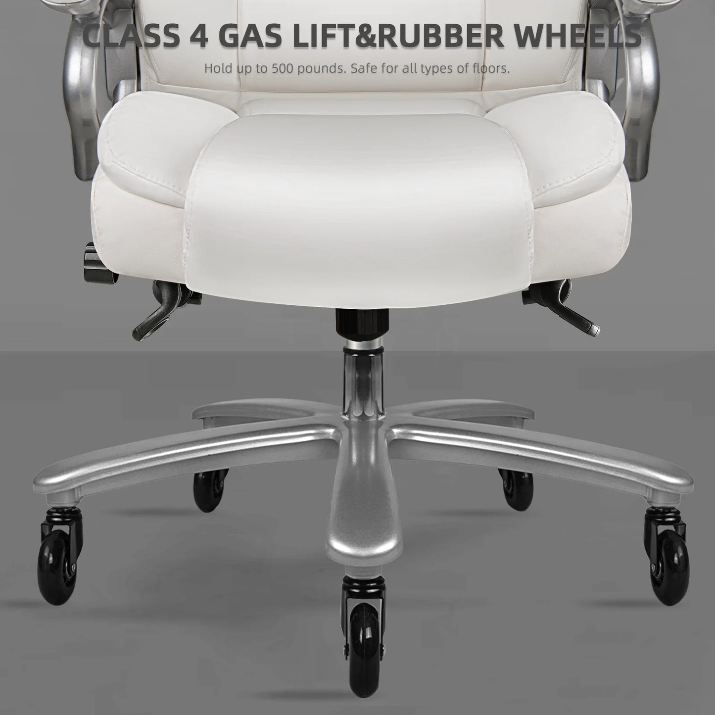 Heavy Duty Big and Tall Office Chair 500lbs with Adjustable Lumbar Support,High Back Office Chair for Adults
