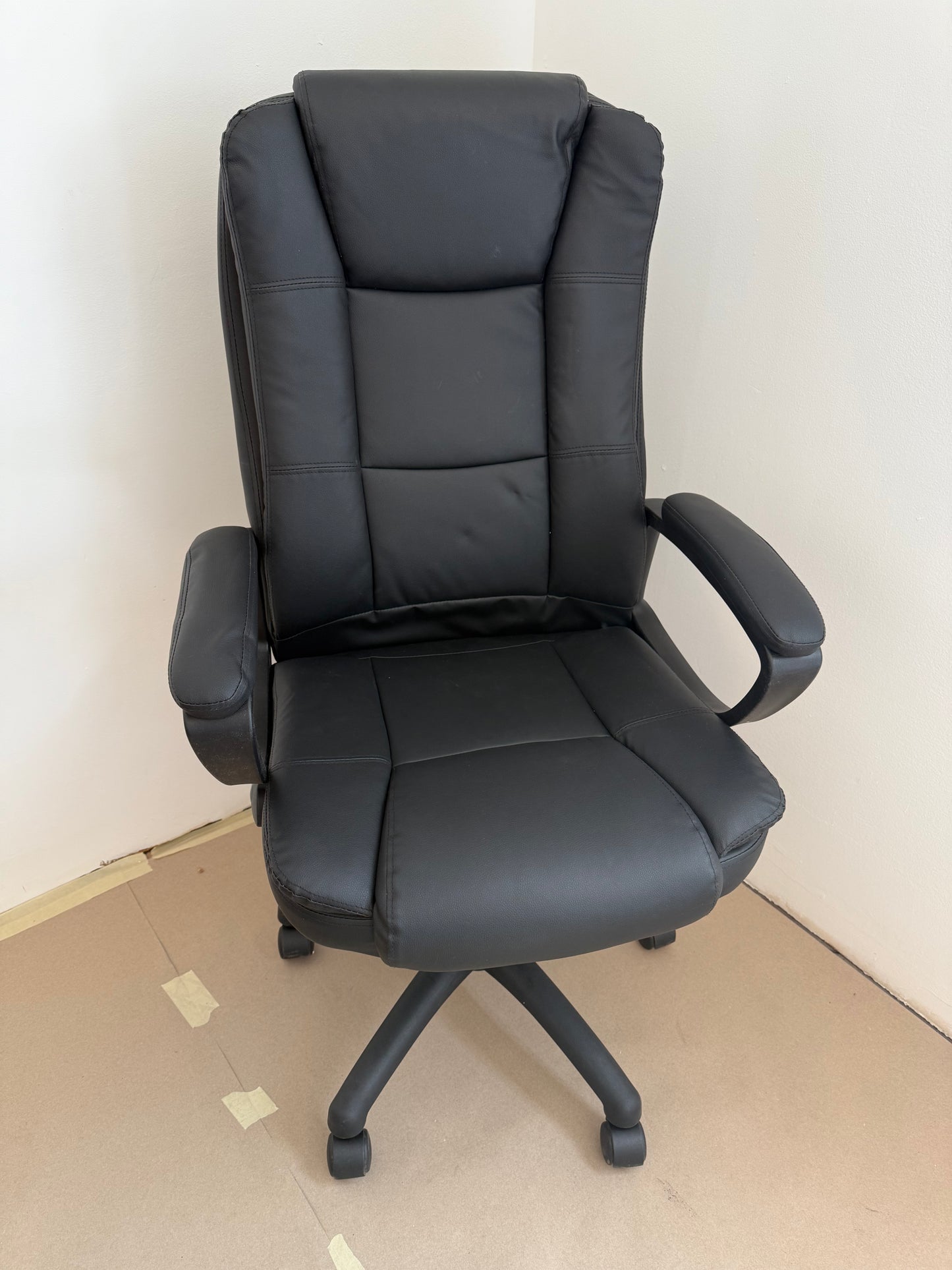 High Back Heavy Duty Executive Leather Office Chair, 400LBS 8Hours EOC01