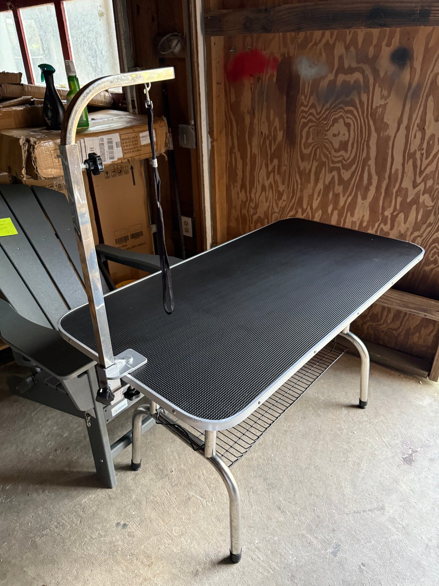 Polar Aurora PGT0003 Pingkay Black 48" Heavy Duty Pet Grooming Table