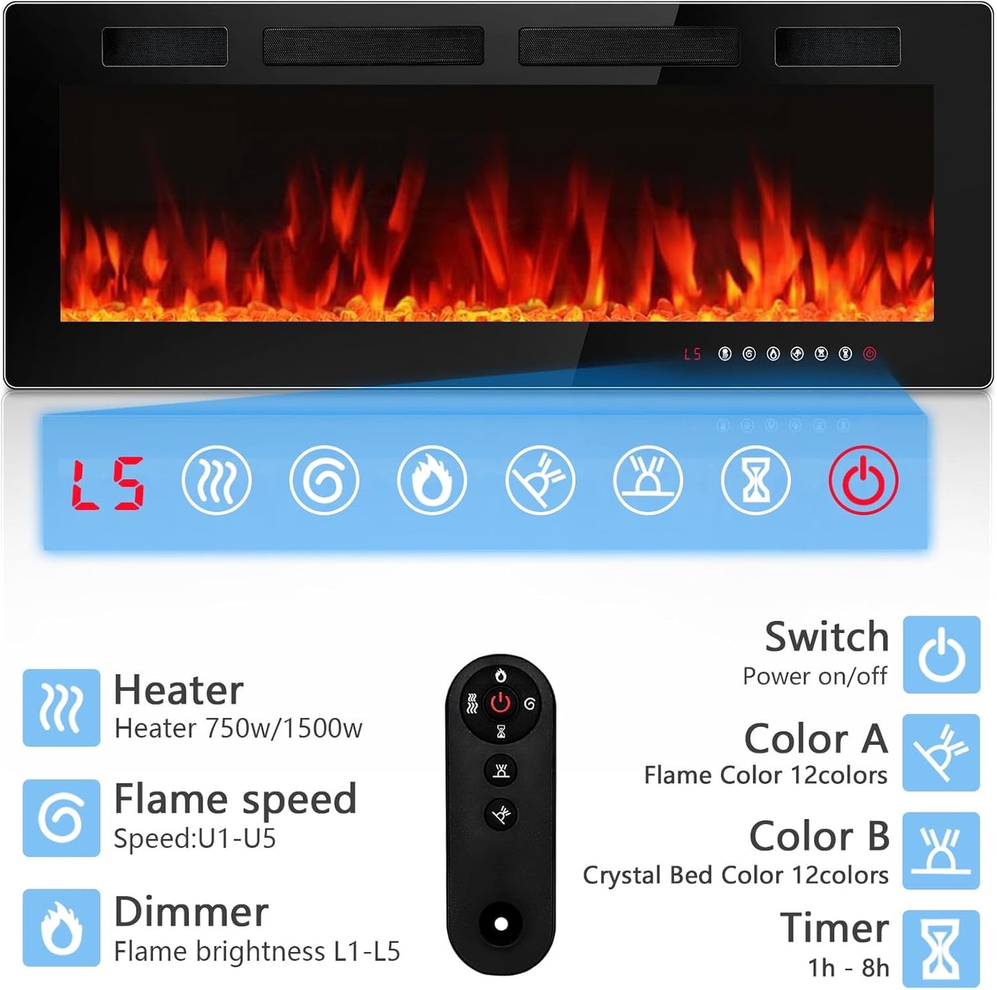 RBA1 50-LTFP-C1 Electric Fireplace