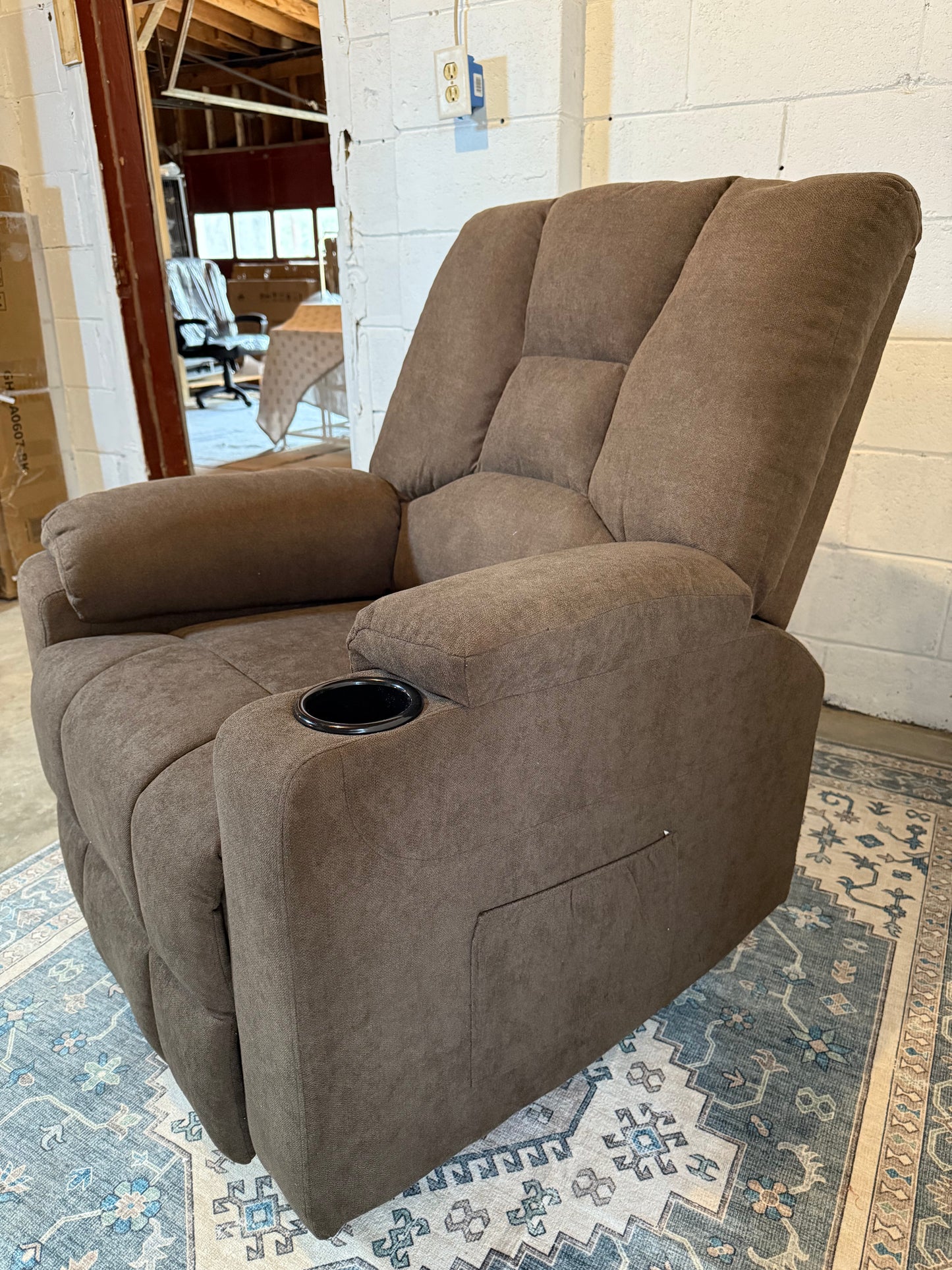 RBW0 HW0004BROWN Single Reclinable Sofa