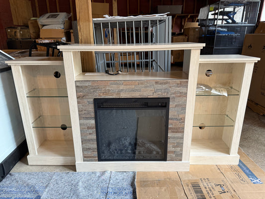 RBW0 TVS008-WE150-RR TV stand with Fireplace