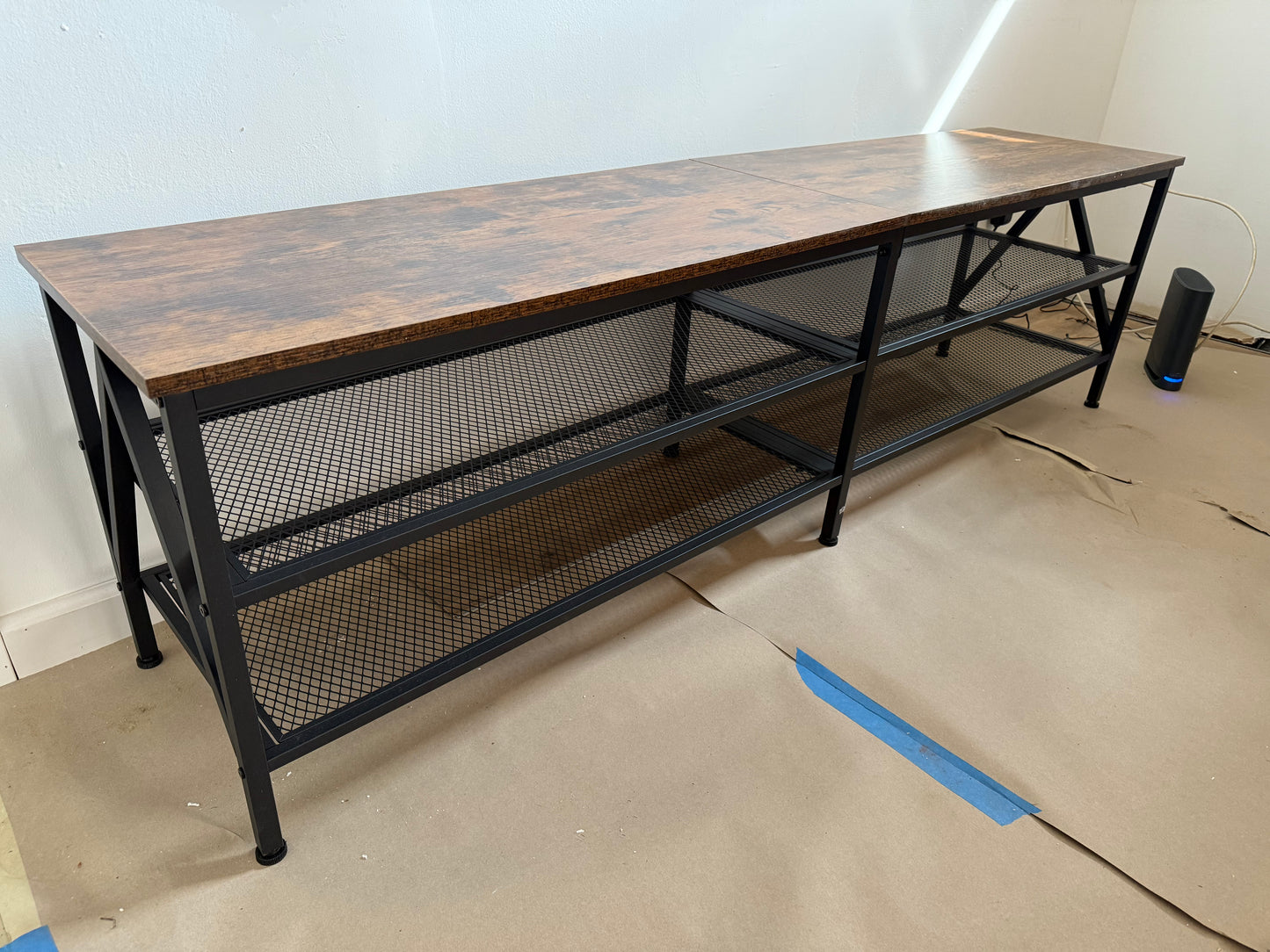 TV Stand for 75 80 inch TV Extra Long 71" Entertainment Center Rustic Brown