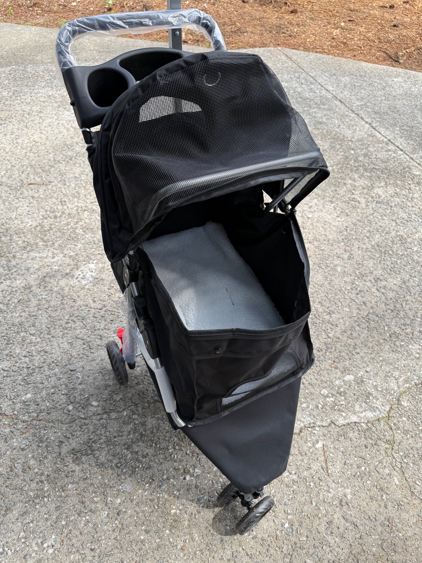 Small Pet Stroller | Lightweight & Foldable Design | Comfortable, Easy-Ride Pet Carrier for Dogs & Cats | Black
