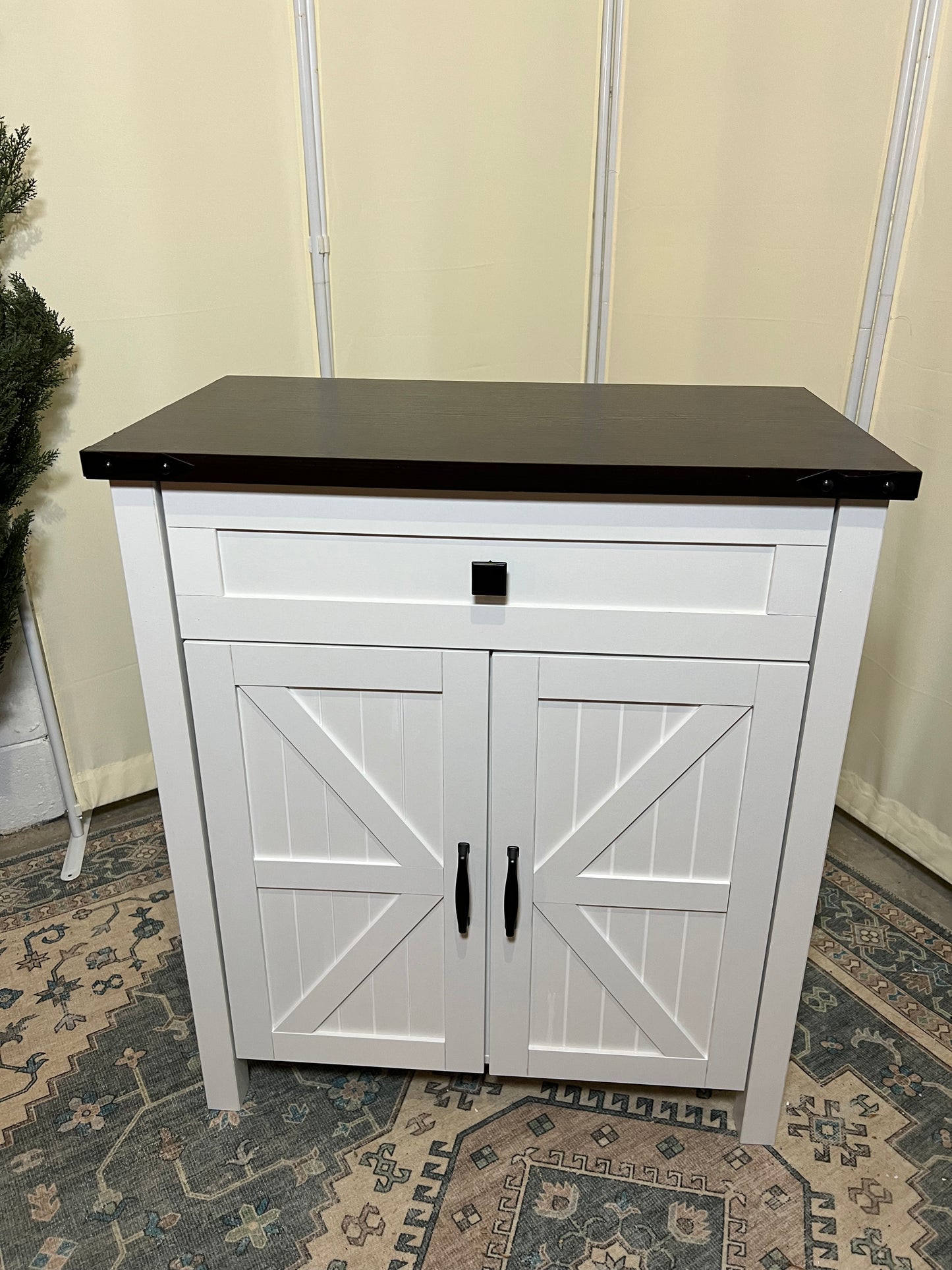20 Gallon Aquarium Stand With Charging Station, Farmhouse Fish Tank Stand, Reptile Tank Stand Terrarium Stand With Drawer And Cabinet Storage, 27.6"×15.7" Tabletop