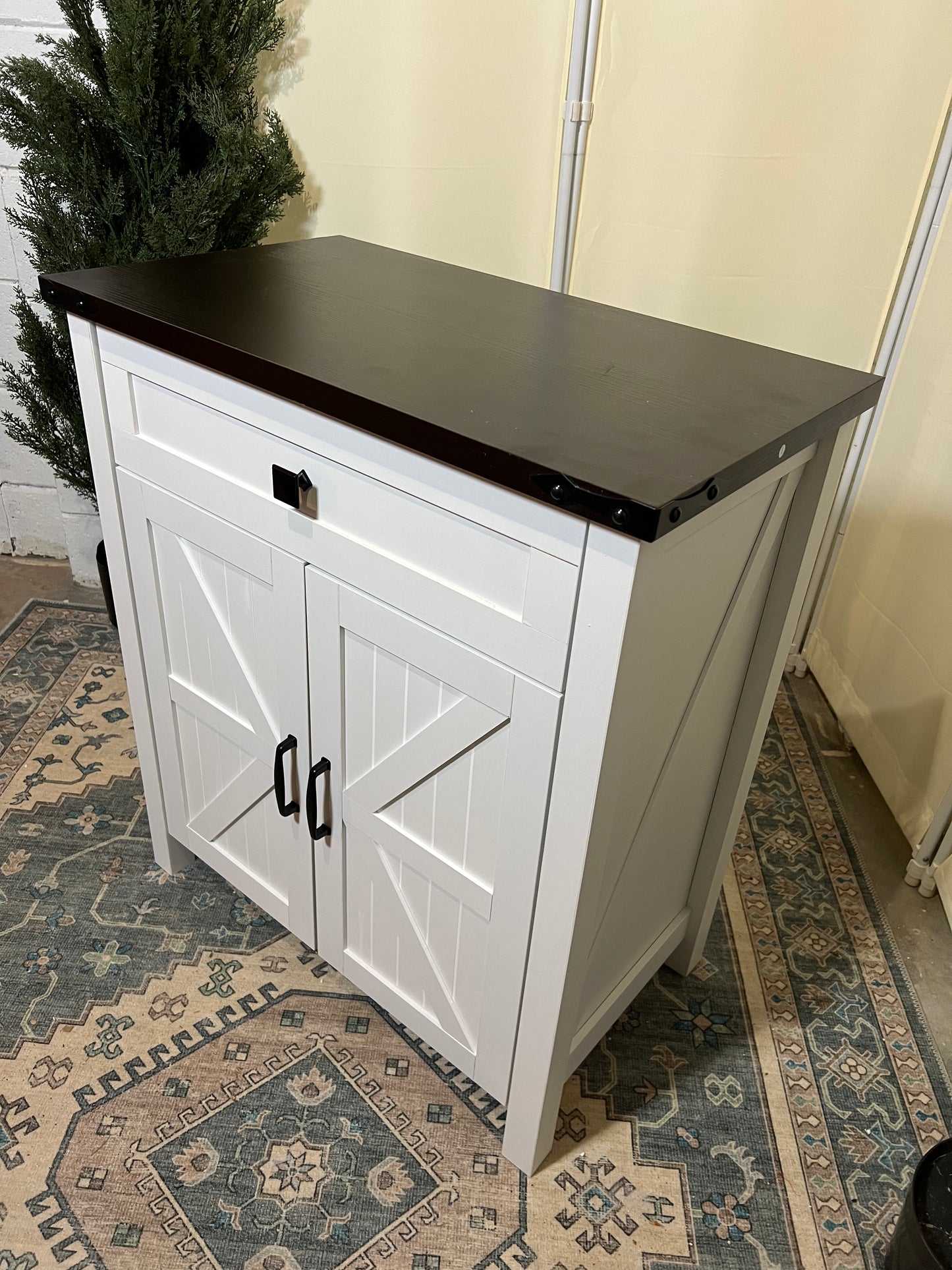 20 Gallon Aquarium Stand With Charging Station, Farmhouse Fish Tank Stand, Reptile Tank Stand Terrarium Stand With Drawer And Cabinet Storage, 27.6"×15.7" Tabletop