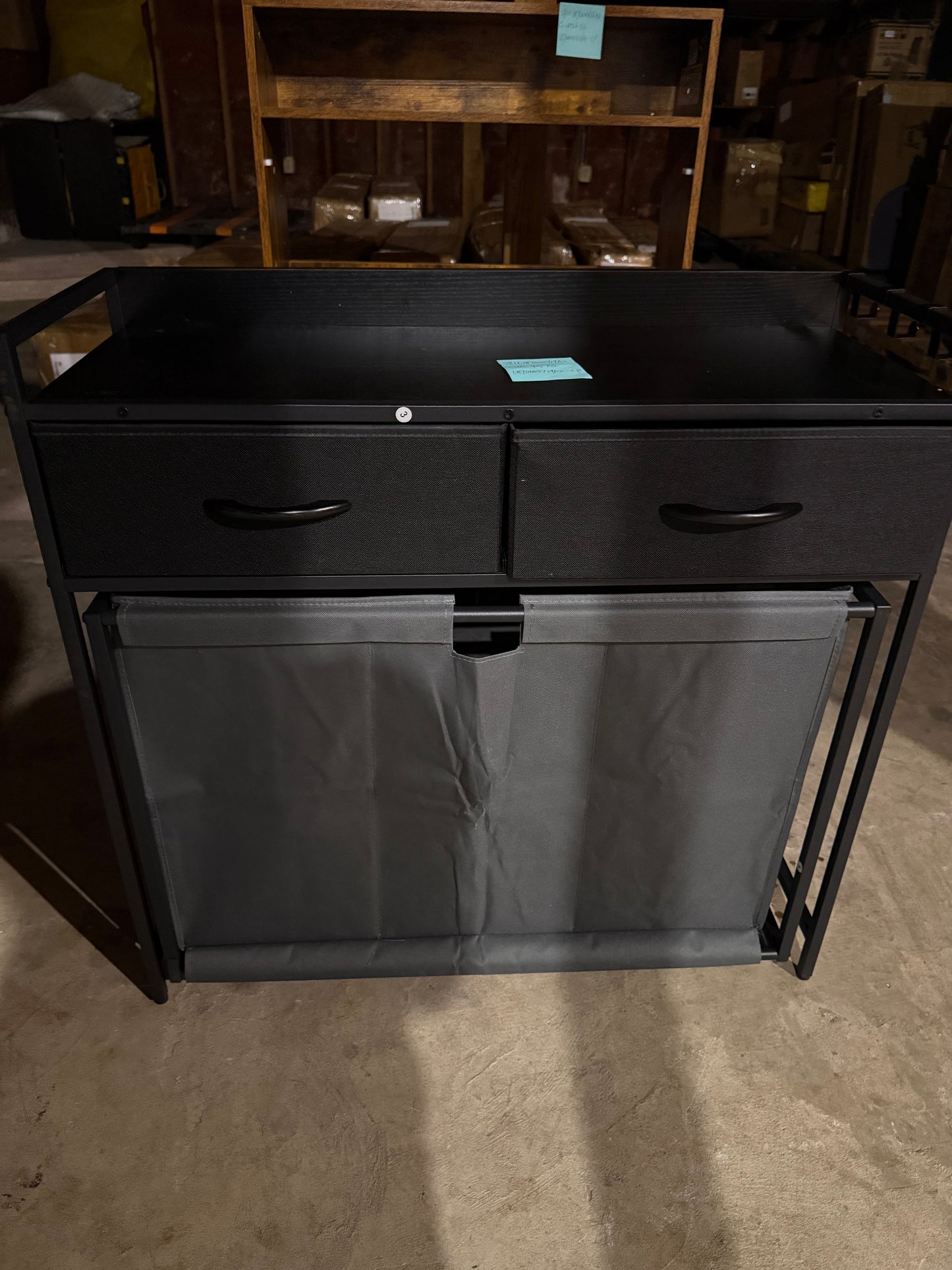 Laundry Hamper Laundry Basket with 3 Section Pull-Out Rolling Bags, Laundry Sorter for Organization and Storage with 2 Pull-Out Drawers for Laundry Room, Bathroom, Bedroom Use (Black)