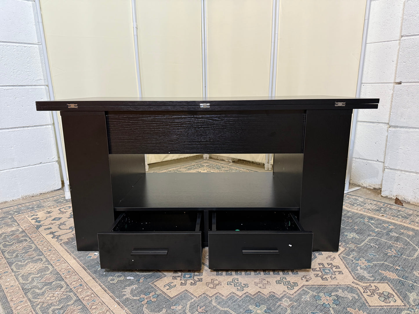 Coffee Table Lift Top, Multi-Function Convertible Coffee Table with Drawers and Hidden Compartment, Converts to Dining Table for Living Room, Home Office,Black