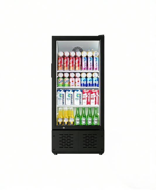Black & White Commercial Glass Door Refrigerator Display Cooler Merchandiser