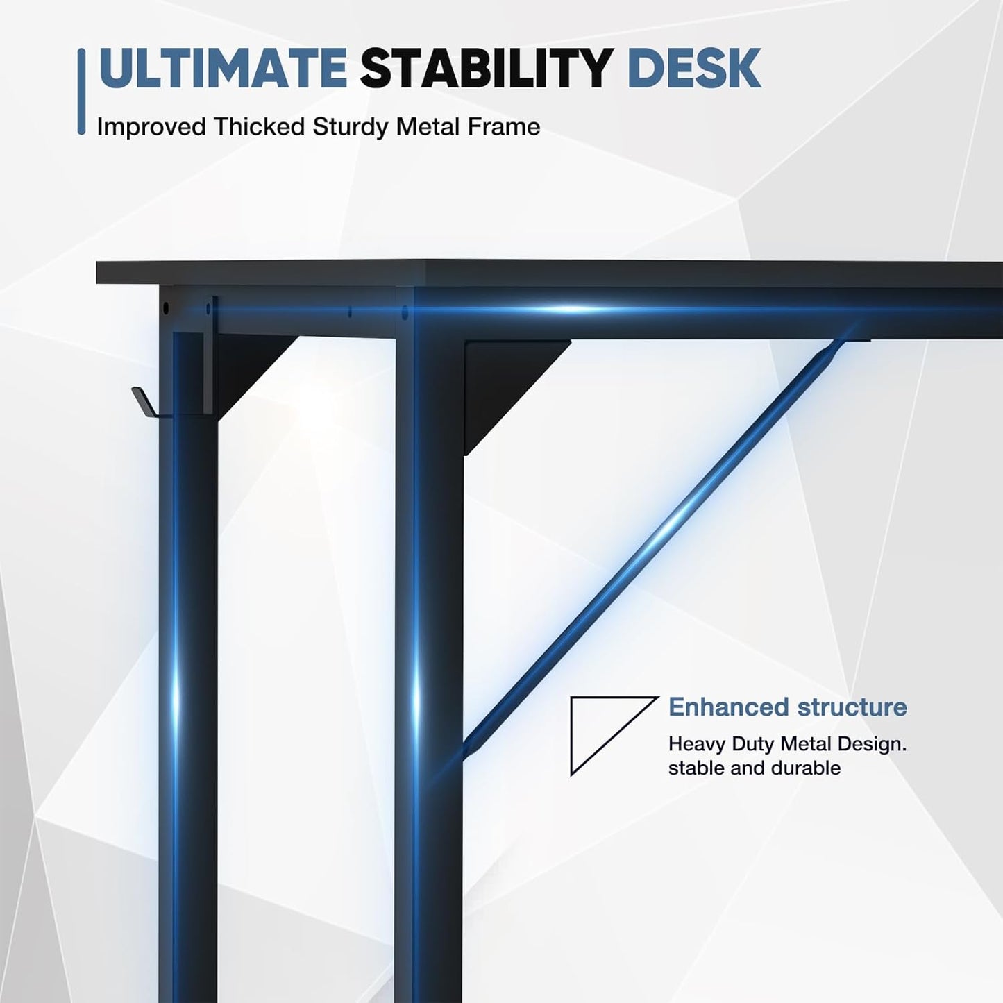 32 Inch Office Small Computer Desk Modern Simple Style Writing Study Work Table for Home Bedroom - Wood Black