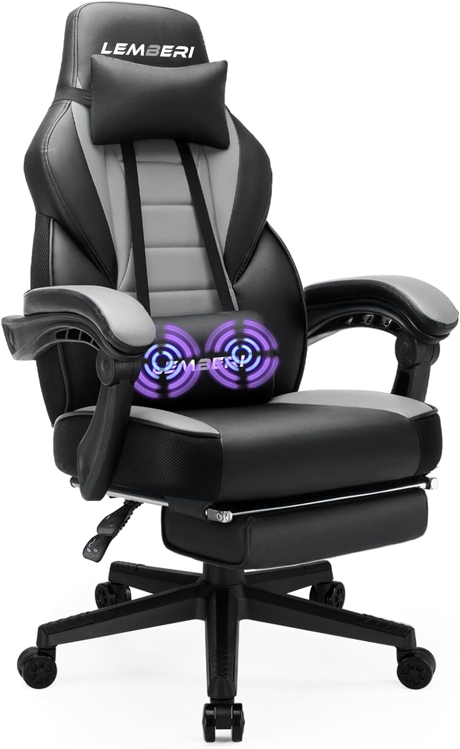 Gaming Chairs with Footrest,Ergonomic Video Game Chairs for Adults,Big and Tall Chair 400lb Weight Capacity, Racing Style Computer Gamer Chair with Headrest and Lumbar Support