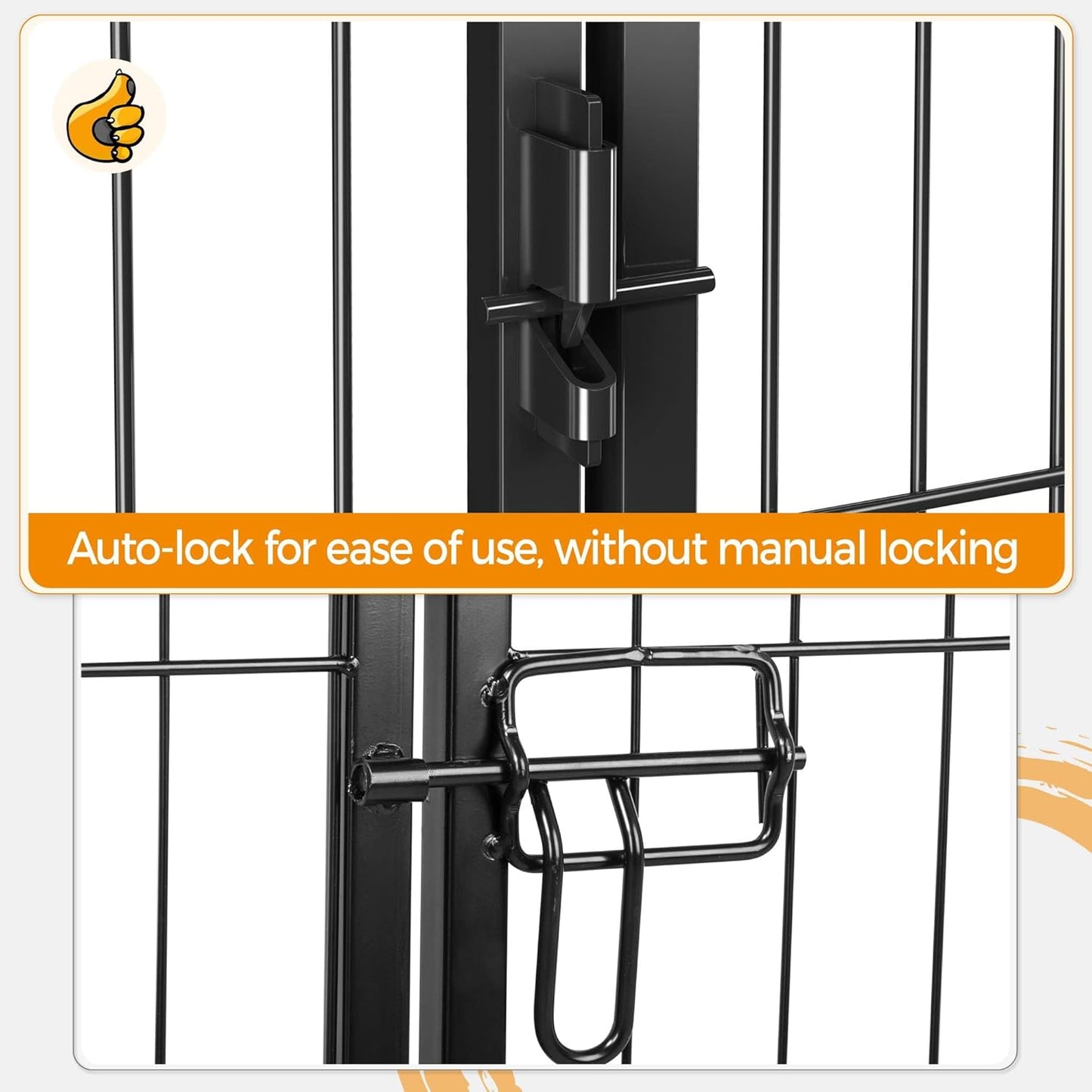 40 Inch 16 Panels Dog Playpen Outdoor Puppy Exercise Pen Indoor Portable Pet Fence for Yard/RV Camping