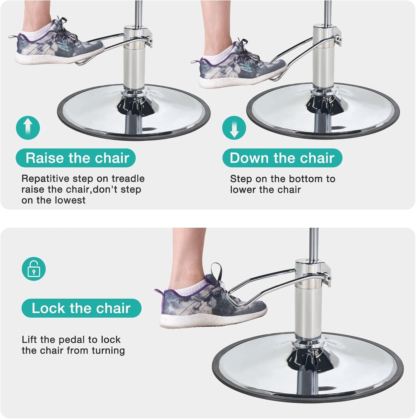 Polar Aurora Barber Chair Salon Chair for Hair Stylist with Hydraulic Pump Adjustable Height 360 Degrees Swivel Hair Chair Spa Beauty Equipment
