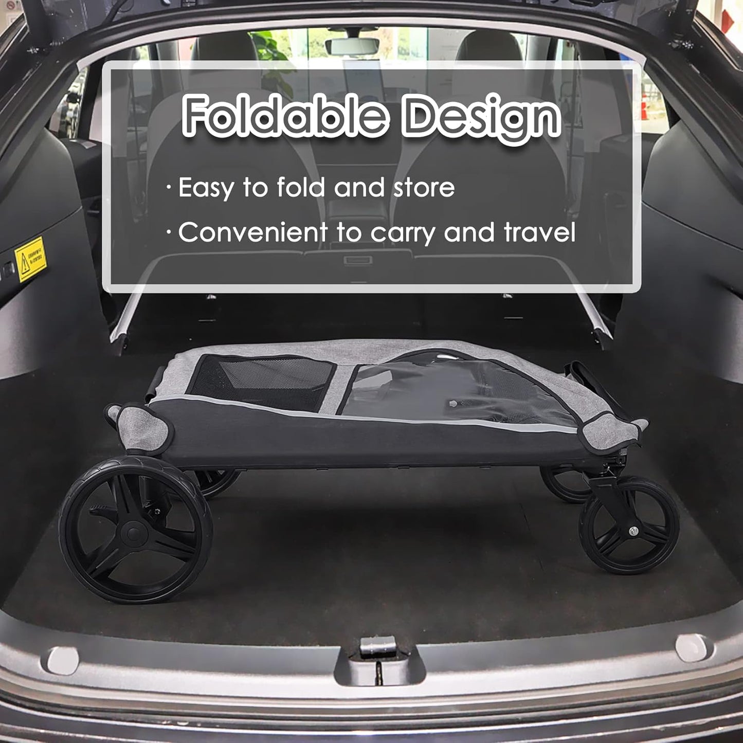Dog Stroller For Large Dogs, Extra Large Pet Stroller For For Medium Dogs, Dog Stroller For 2 Dogs, Dog Wagon, Dog Carriage, Foldable Design, Adjustable Handle, With Pocket, Up To 160 lbs, Red