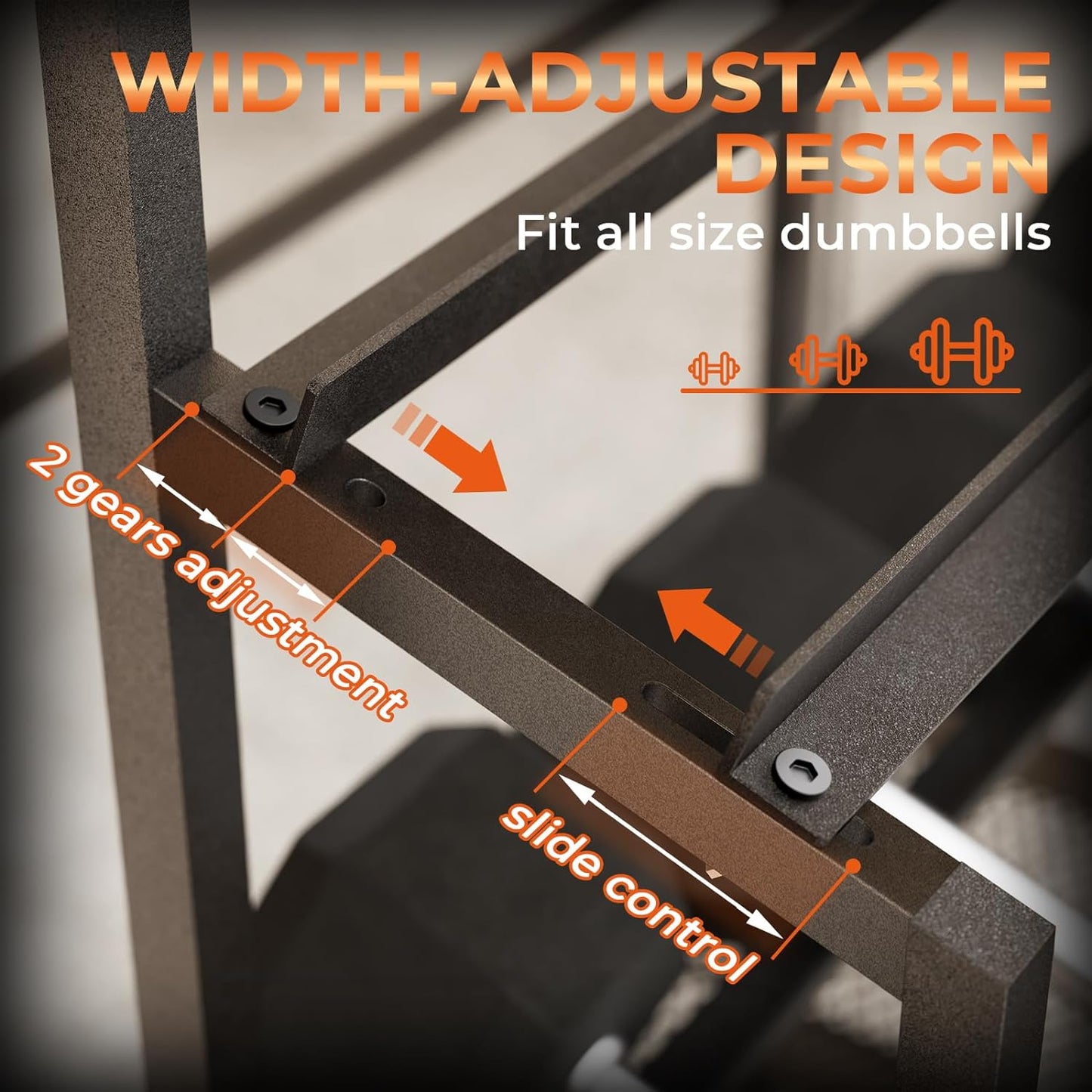 600LBS Dumbbell Rack Weight Stand - Bonvork Adjustable Weight Rack for Dumbbells, Home Gym Storage Rack for Yoga Mat Foam Roller Kettlebells, Workout Equipment Storage Organizer With Wheels