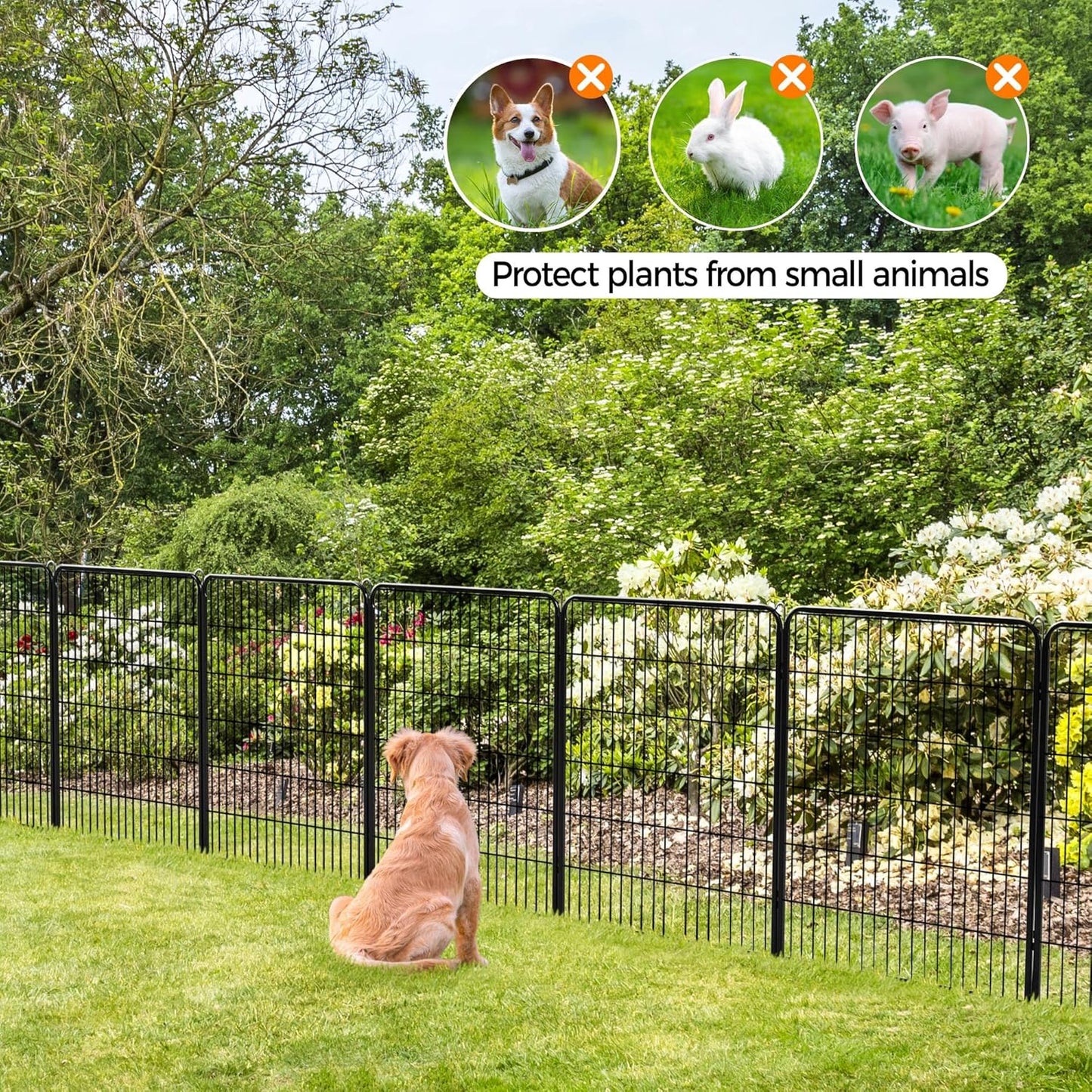 40 Inch 16 Panels Dog Playpen Outdoor Puppy Exercise Pen Indoor Portable Pet Fence for Yard/RV Camping