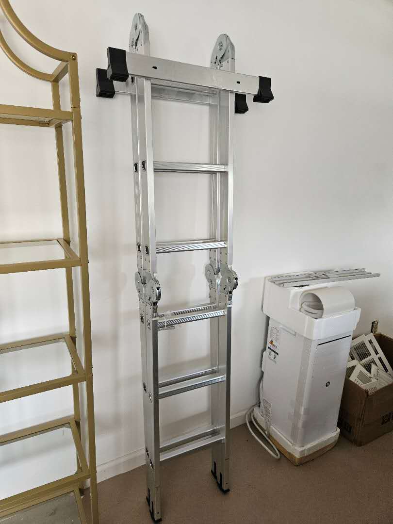 Luisladders 12.5 FT Folding Ladder Multi-Purpose Aluminium Extension 7 in 1 Step Heavy Duty Combination EN 131 Standard