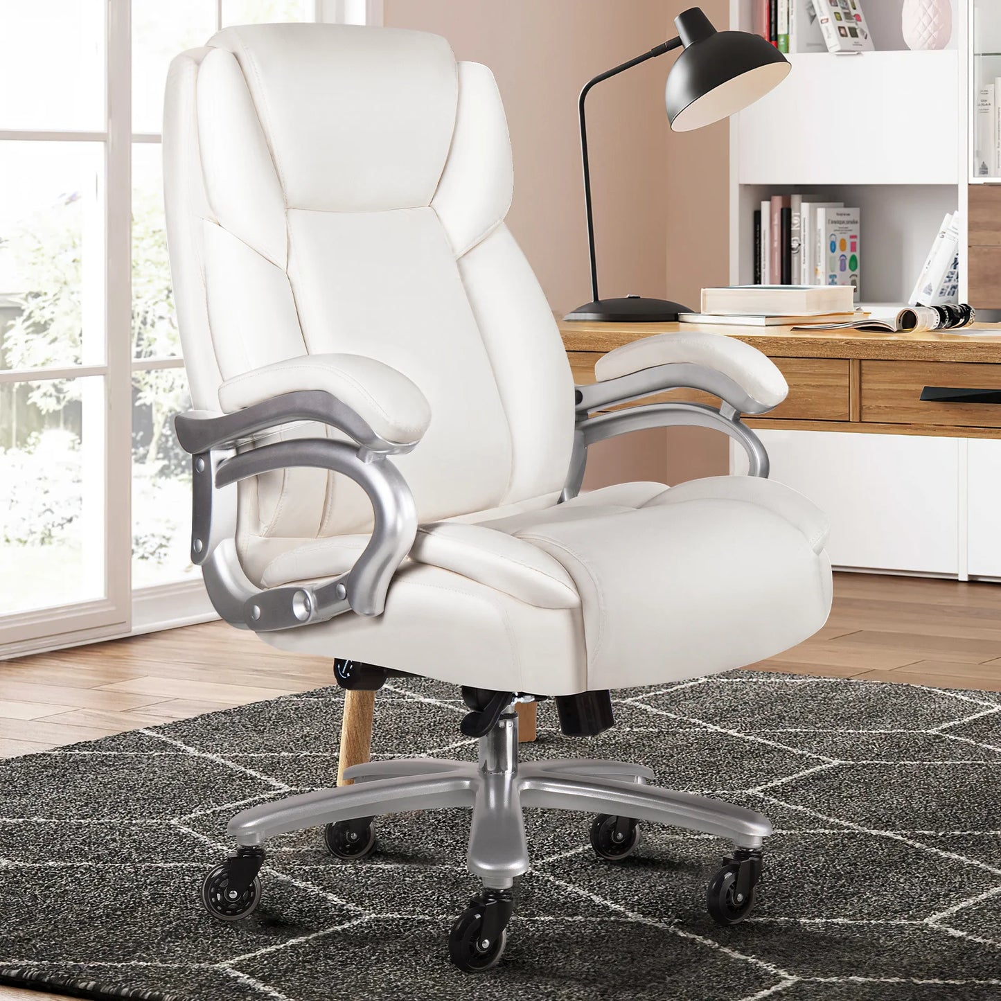 Heavy Duty Big and Tall Office Chair 500lbs with Adjustable Lumbar Support,High Back Office Chair for Adults