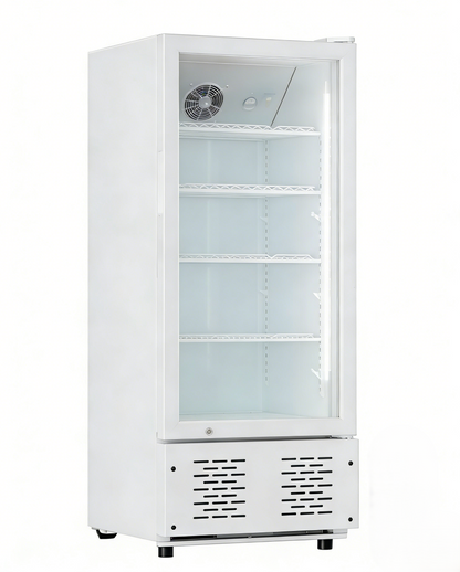 Black & White Commercial Glass Door Refrigerator Display Cooler Merchandiser