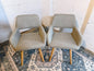 Mid Century Modern Dining Chairs Set of 2 & 4 & 6 Comfy Accent Chair Upholstered Kitchen Dining Living Room Chairs for Bedrooms Waiting Room Home Arm Desk Chair No Wheels