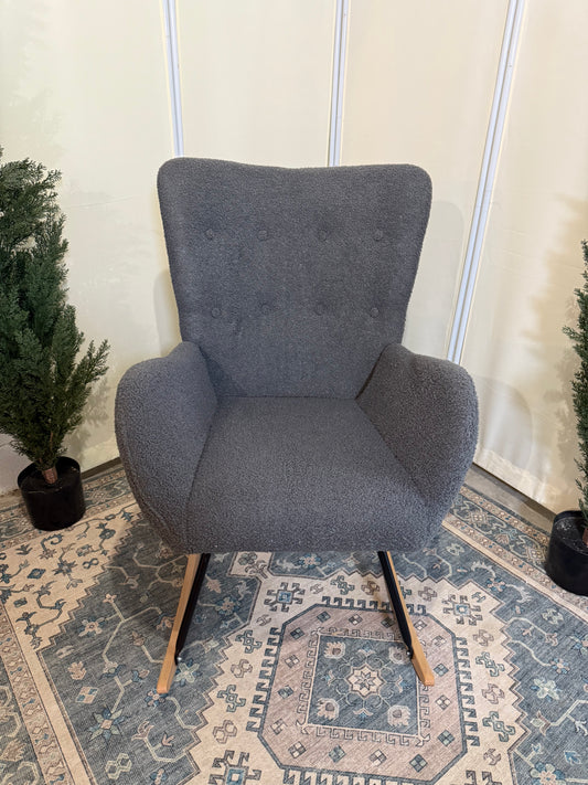 Rocking Chair Nursery Rocker Teddy Upholstered Rocking Chair Indoor