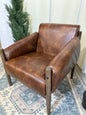 29.5'' Wide Vegan Leather Upholstered Accent Chair with Removable Arm Cushions