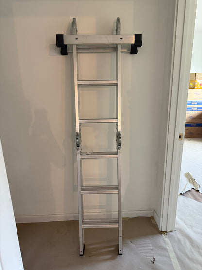 Luisladders 12.5 FT Folding Ladder Multi-Purpose Aluminium Extension 7 in 1 Step Heavy Duty Combination EN 131 Standard