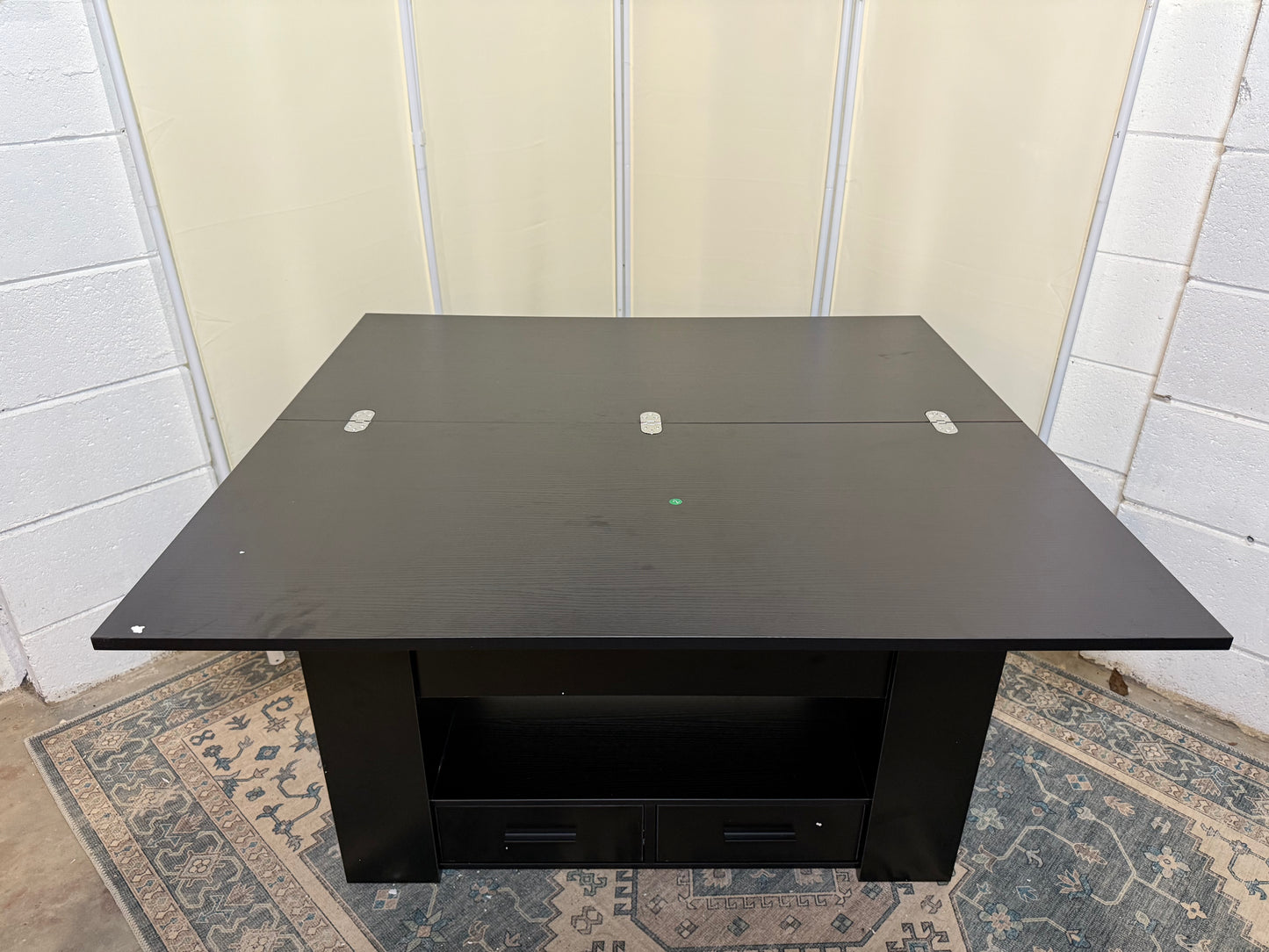 Coffee Table Lift Top, Multi-Function Convertible Coffee Table with Drawers and Hidden Compartment, Converts to Dining Table for Living Room, Home Office,Black