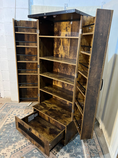 Pantry Cabinet with Adjustable Shelves and Drawer, Kitchen Cabinet Buffet Cupboards Storage for Home Office