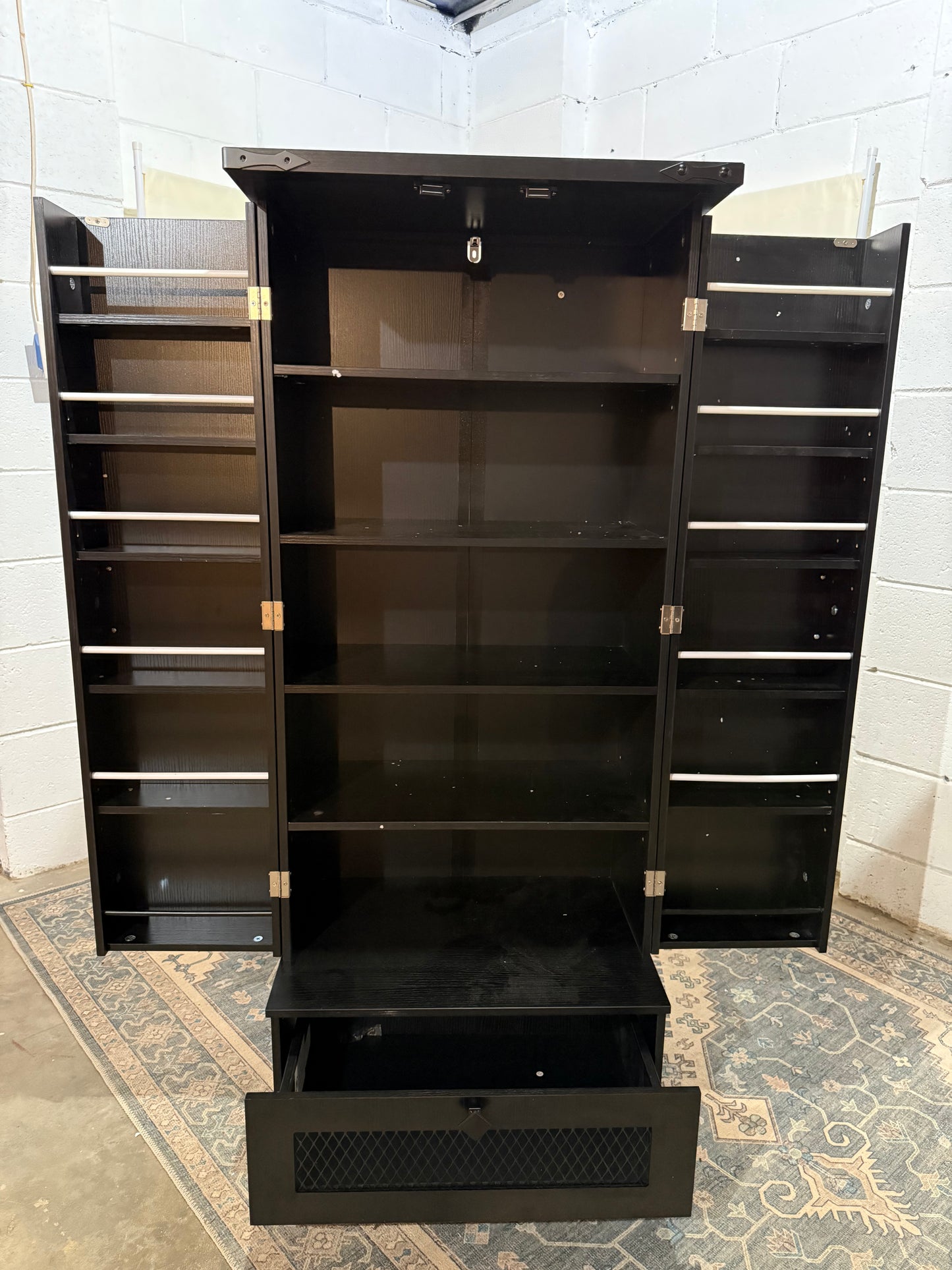 Pantry Cabinet with Adjustable Shelves and Drawer, Kitchen Cabinet Buffet Cupboards Storage for Home Office