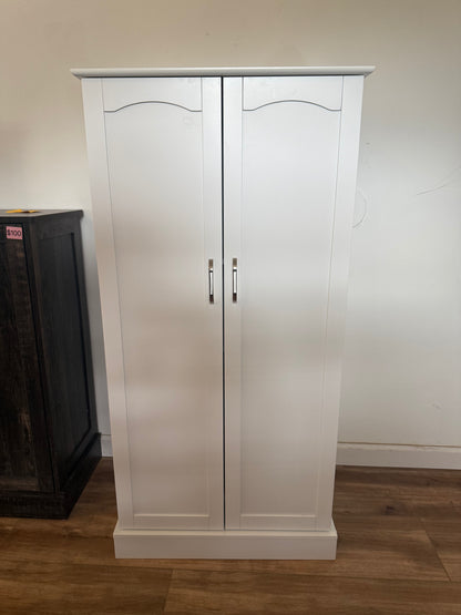 Kitchen Pantry Cabinet, Pantry Storage Cabinet with Adjustable Shelves and Drawer, Sideboard Buffet Cupboards Storage Shelf for Home Office Use (White, 16" D x 24" W x 47" H)