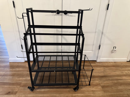 600LBS Dumbbell Rack Weight Stand - Bonvork Adjustable Weight Rack for Dumbbells, Home Gym Storage Rack for Yoga Mat Foam Roller Kettlebells, Workout Equipment Storage Organizer With Wheels