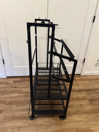 600LBS Dumbbell Rack Weight Stand - Bonvork Adjustable Weight Rack for Dumbbells, Home Gym Storage Rack for Yoga Mat Foam Roller Kettlebells, Workout Equipment Storage Organizer With Wheels