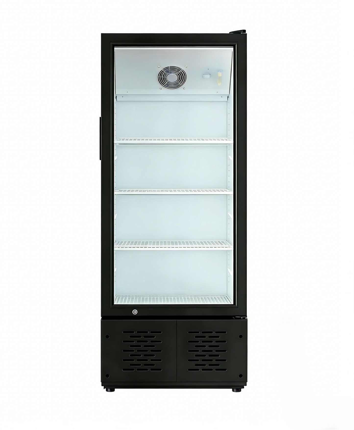 Black & White Commercial Glass Door Refrigerator Display Cooler Merchandiser