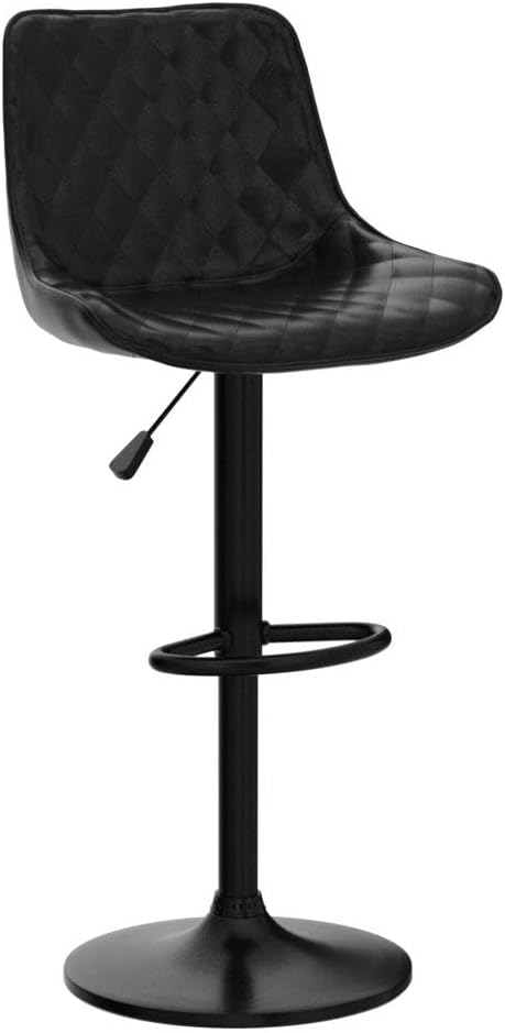 Adjustable Swivel Bar Stools Set of 2, Counter Height PU Leather Bar Stool with Back and footrest, Modern Upholstered Pub Bar Stools for Kitchen Island, 350 LBS Capacity