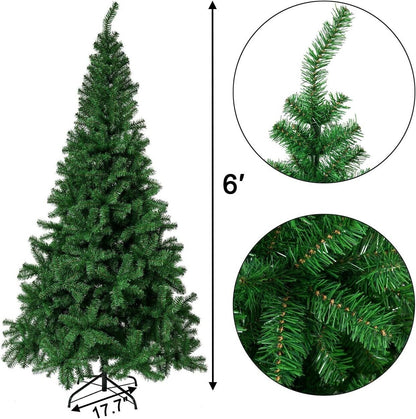 Sunnyglade 6 FT Premium Artificial Christmas Tree 1000 Tips w/ Tree Stand