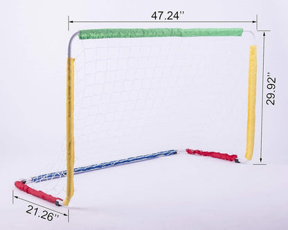 Kids Soccer Goal for Backyard, 47x30 inch Portable Soccer Net for Child Training