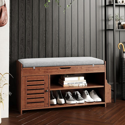 Secret Storage Entryway Bench - Shoe Bench with Concealed Lift-Top Storage