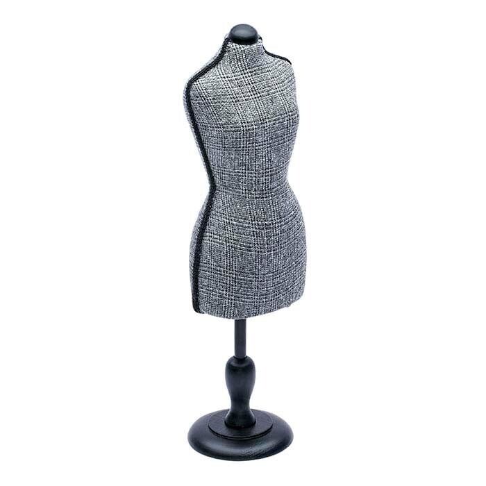 Jewelry Display Stand Grey Mannequin Miniature Body Form Display 22 5/16"H