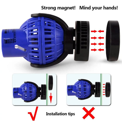 Submersible Wave Maker 360 ° Circulation Pump w/ Magnetic Mount - 10,000L/H