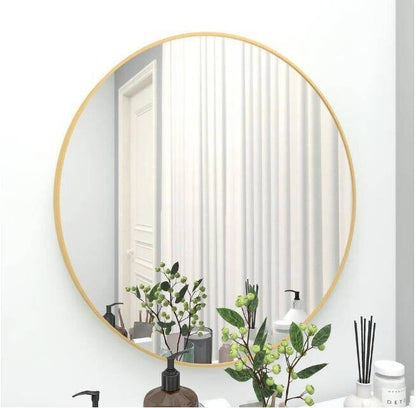 28" Wall Circle Mirror for Bathroom Round Mirror for Wall Hanging 28 inch Gold