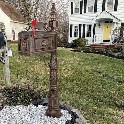 Post Mailbox Combination Stratford Heavy Duty Mail Box Cast Aluminum