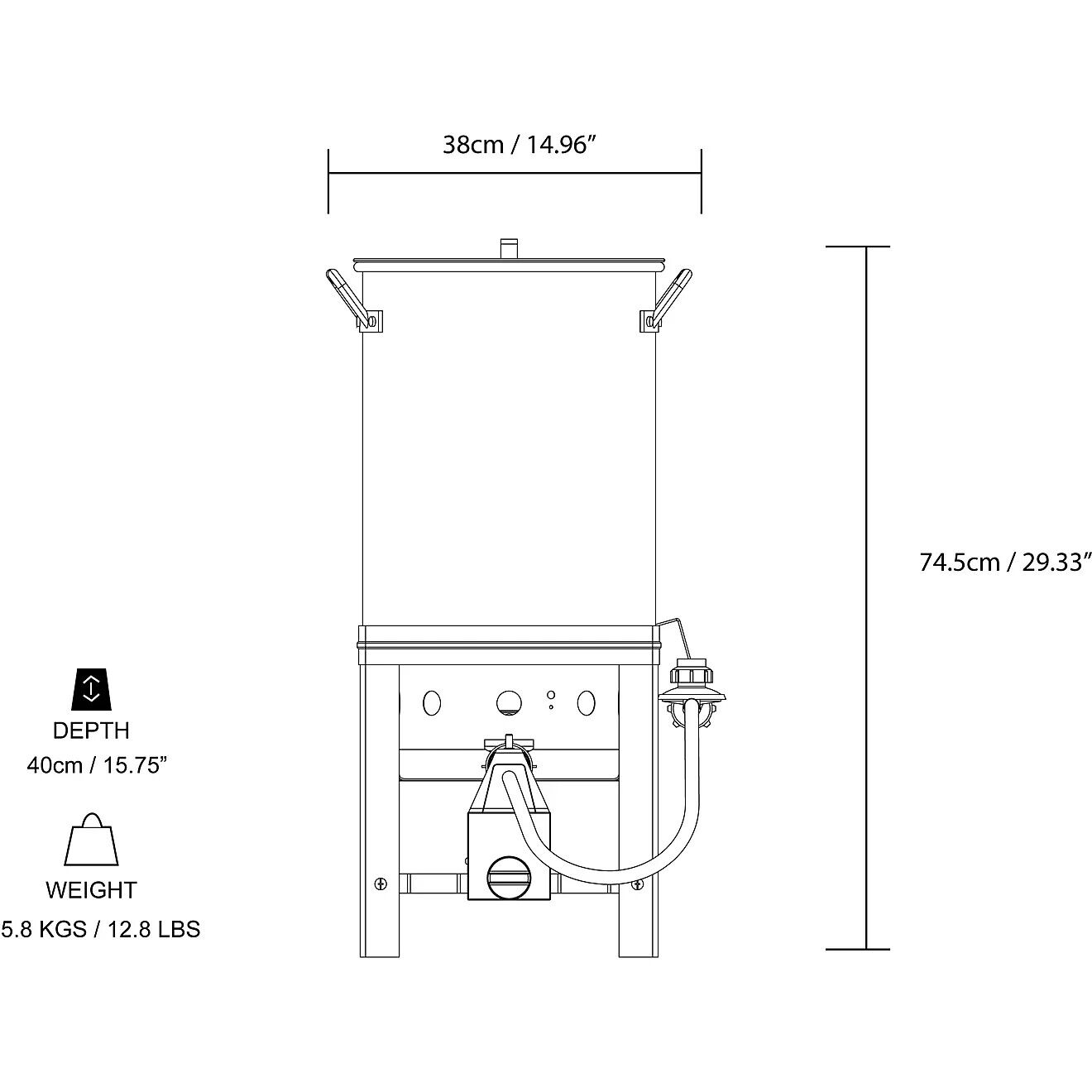 30QT Turkey Deep Fryer & 10QT Fish Fryer Kit Aluminum, 55000BTU Propane Burner