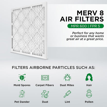 6 Pack 20X30X1 MERV 8 MERV 11 MERV 13 Pleated Air Filter AC Furnace Hvac Filter