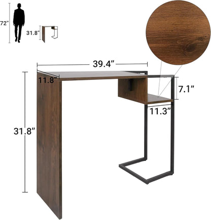 Harmony Minimalist Wood Entryway Console Table - Narrow Console Table for Living