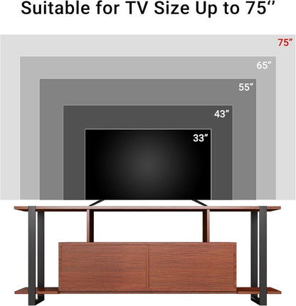 Industrial Millwork TV Stand - TV Stand up to 75 Inches Modern Entertainment Cen