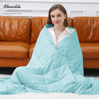 PLAGOODS Weighted Blanket (60"x80",20lbs Queen Size) eco-friendly Silky Soft