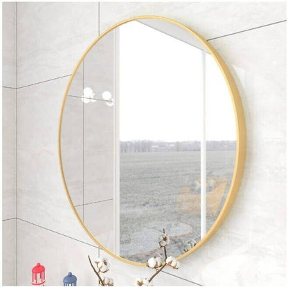 28" Wall Circle Mirror for Bathroom Round Mirror for Wall Hanging 28 inch Gold