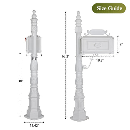 Post Mailbox Combination Stratford Heavy Duty Mail Box Cast Aluminum