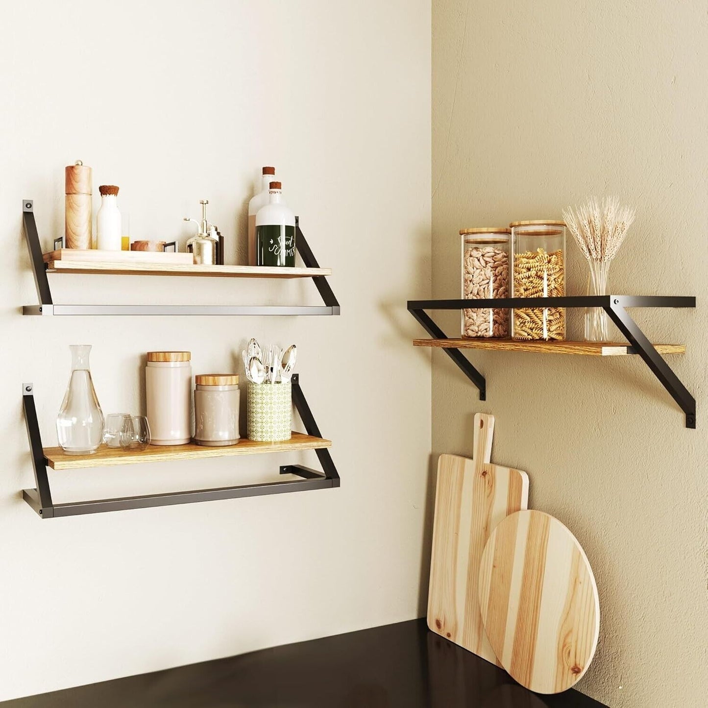 Floating Flip Shelf - Floating Shelves for Wall Storage, Bathroom, Bedroom Decor